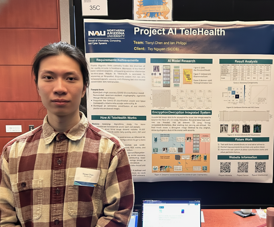 This is the picture of the poster presentation of AI-Telehealth Phase-II
